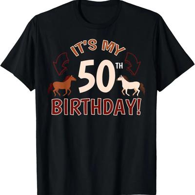 It's My 50th Birthday! Horse Theme Bday Party Celebration 50 T-Shirt