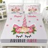 3D Flora Printed Bed Sheet Set Printed Fitted Sheets With 1/2 Pillowcases Custom Suitable for Both Boys and Girls Decor