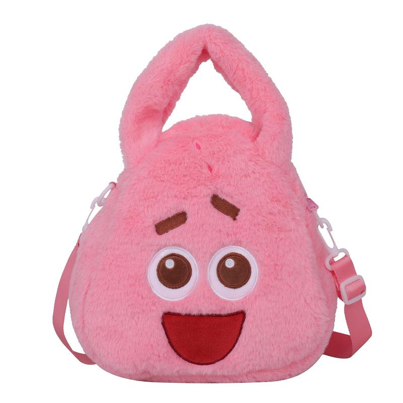 Cute plush bag female cartoon shoulder messenger bag handbag tote bag