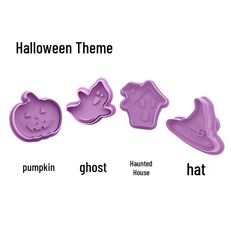 3D Cartoon Keksform Set - Feder-Ausstecher für Weihnachten, Halloween & Ostern