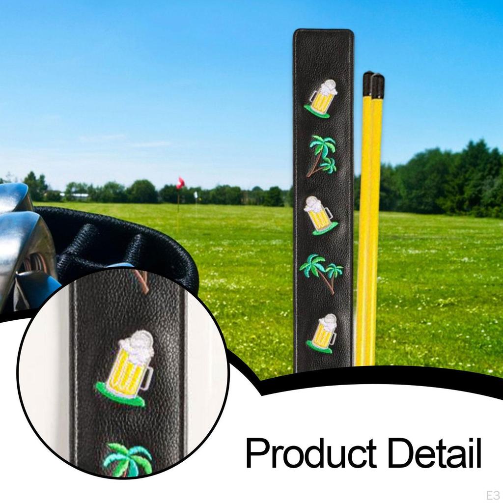 Cover for Golf Alignment Rods, PU Training Rod Protector, Indicator Holder