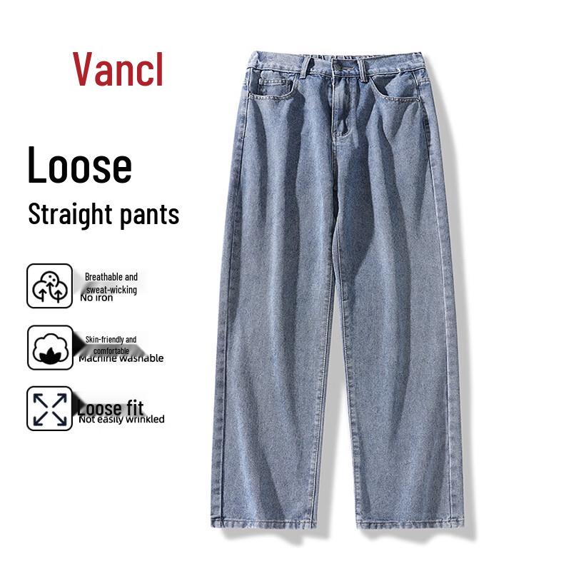 VANCL Men's Relaxed Fit Straight Leg Casual Jeans
