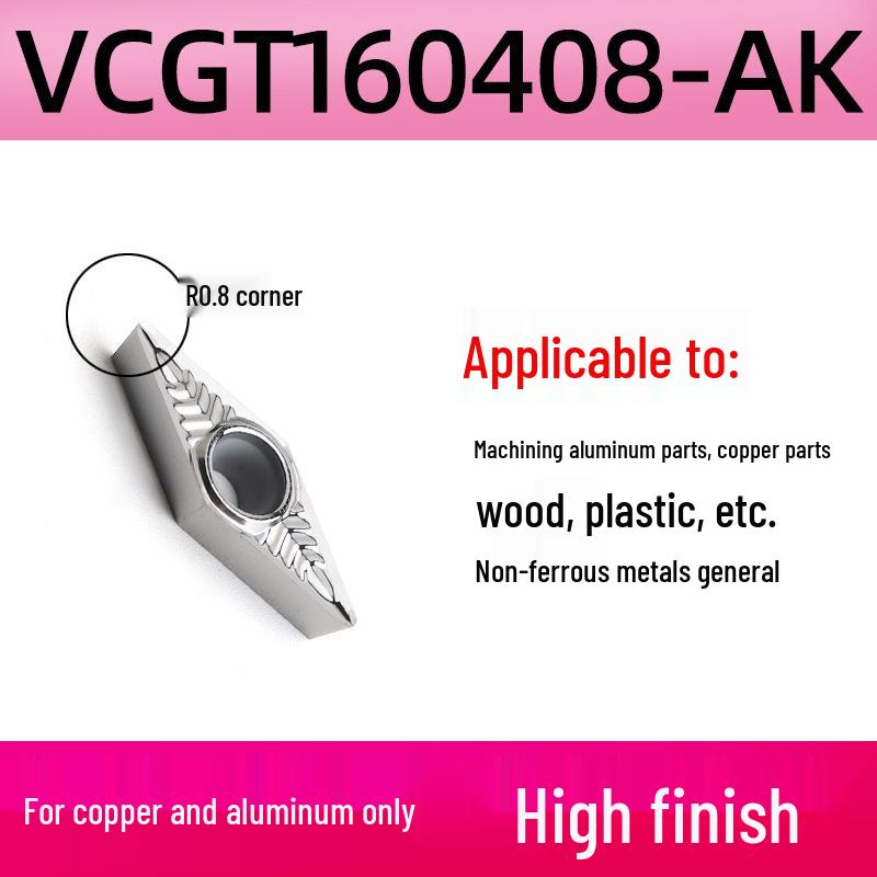 35° Diamond Blade CNC Lathe Inserts VCGT160404 VBGT110302 for Aluminum