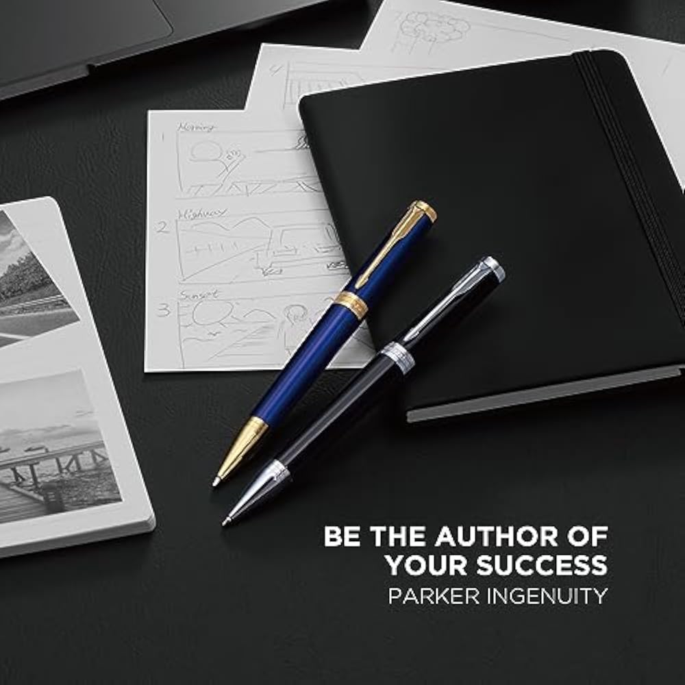 PARKER Parker Ballpoint Pen, Ingenuity, Black CT, Medium, Oil-based, Gift Box Included, Regular I...