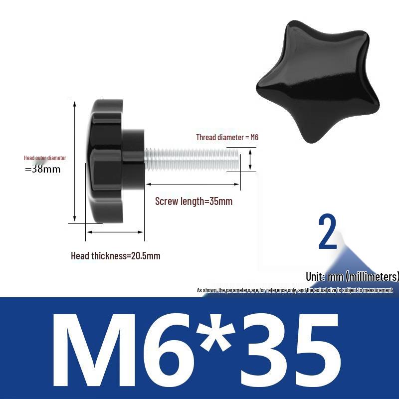 Švestkový květ Hvězdicovitá bakelitová šroubovací rukojeť (M6/M8/M10)