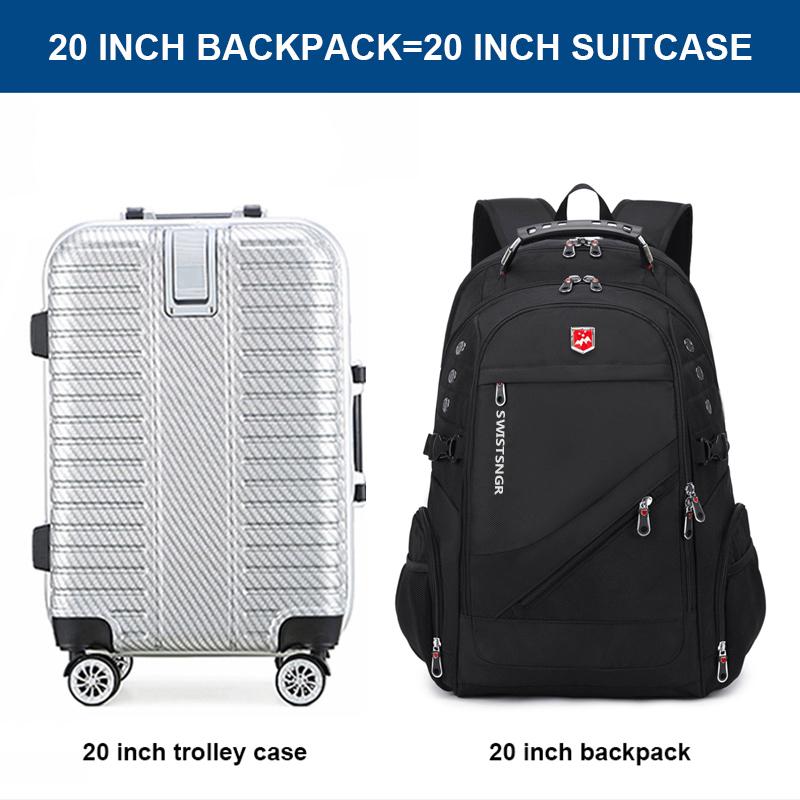 Wasserdichte Flugzeug-Reise-Rucksäcke Herren Schultasche Anti-Diebstahl Herren-Rucksack Passend für 20-Zoll-Laptop-Rucksack Mochila Hohe Kapazität