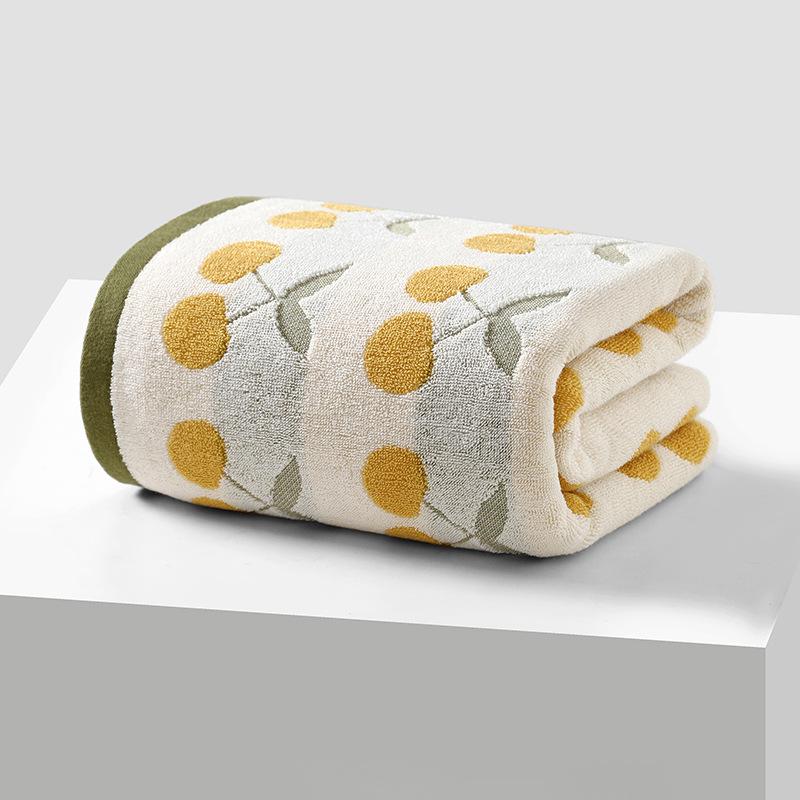 Colorful Polka Dot 100% Cotton Couples' Face Towel, Zero-Twist Yarn-Dyed, Thickened 110g, 35x75cm
