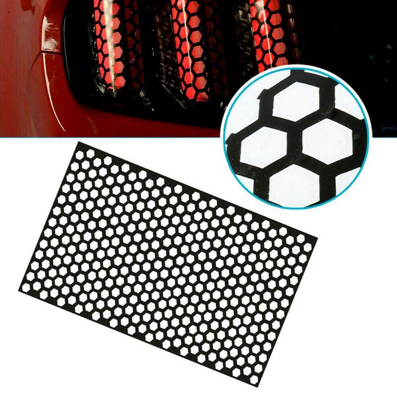 Car Rear Tail Light Cover Black/White Honeycomb Sticker Tail-lamp Decal Accessories