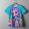 Fashion Casual Kids T-shirt KPop Demon Hunters Cool Girls Tee Top Soft Comfortable Summer Versatile T-shirt