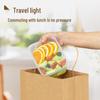 temeiju Disposable Square Lunch Box with Lid, 10 Sets