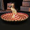 Fruits Serving Tray Peacock Fruit Bowl Snack Dish Cookie Appetizer Bowl Decorative Dry Fruit Bowl for Home Holiday Decoration