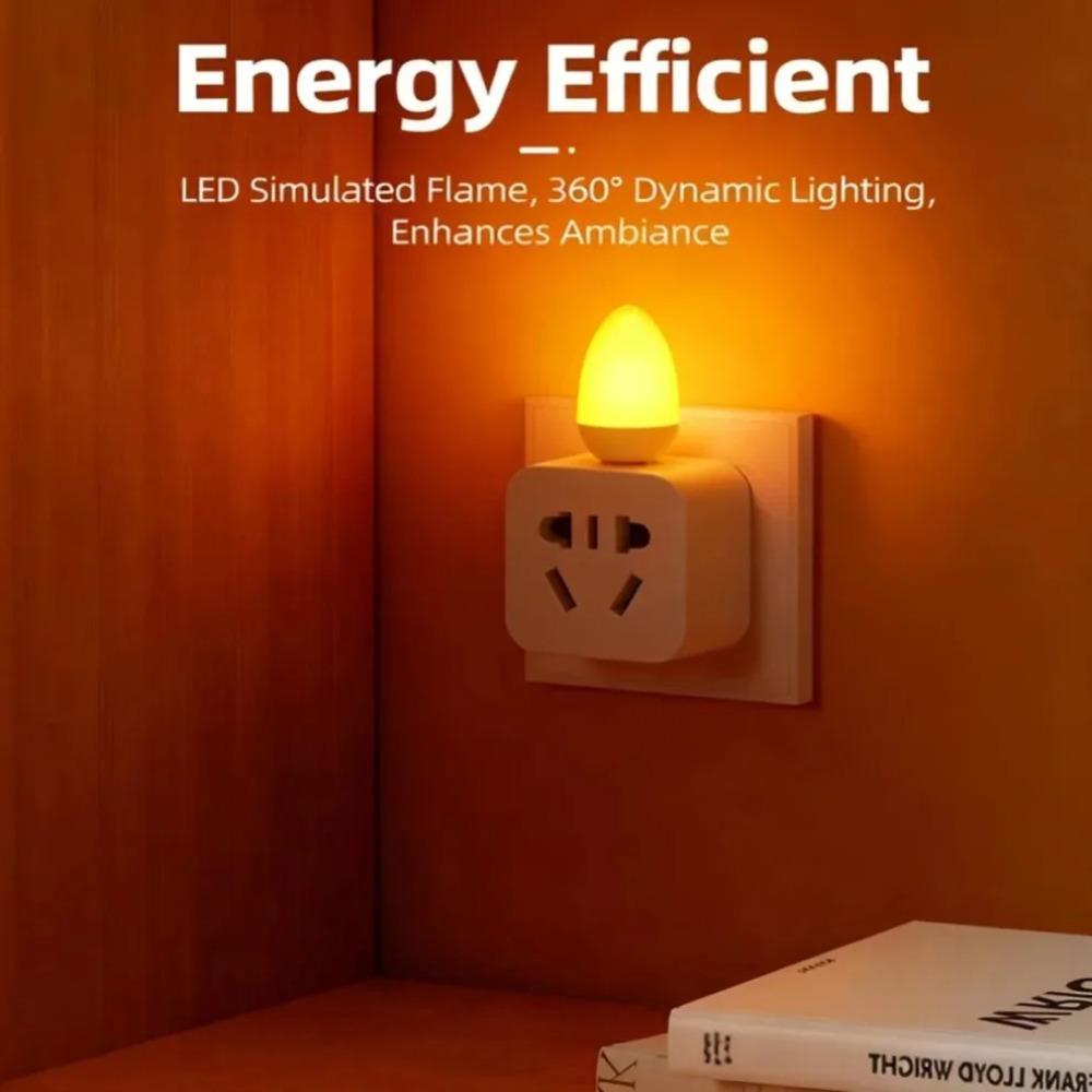 2Pcs 5V USB LED Dynamic Flame Flash Atmosphere Light Flame Flame Candle Lights Portable Book Lamp Camping Lighting Bedroom Decoration