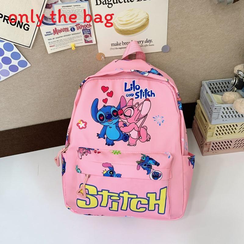 Stitch Letter Cute Angel Cartoon Pattern Children Backpack For Use School
