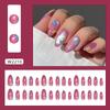 Three-dimensional cat's eye ripples bright colored flowers, wind removable wearable armor 30 pieces press on nails