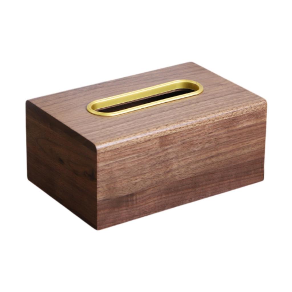 Tissue Box Wooden Ornament Paper Storage Box Rectangle Portable Tissue Cover Tissue Holder for Home Table Car Living Room El