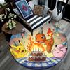 Pokémon,Round Area Rug,Carpet Rug for Living Room Bedroom Sofa Playroom Decor,Non-slip Floor Mat