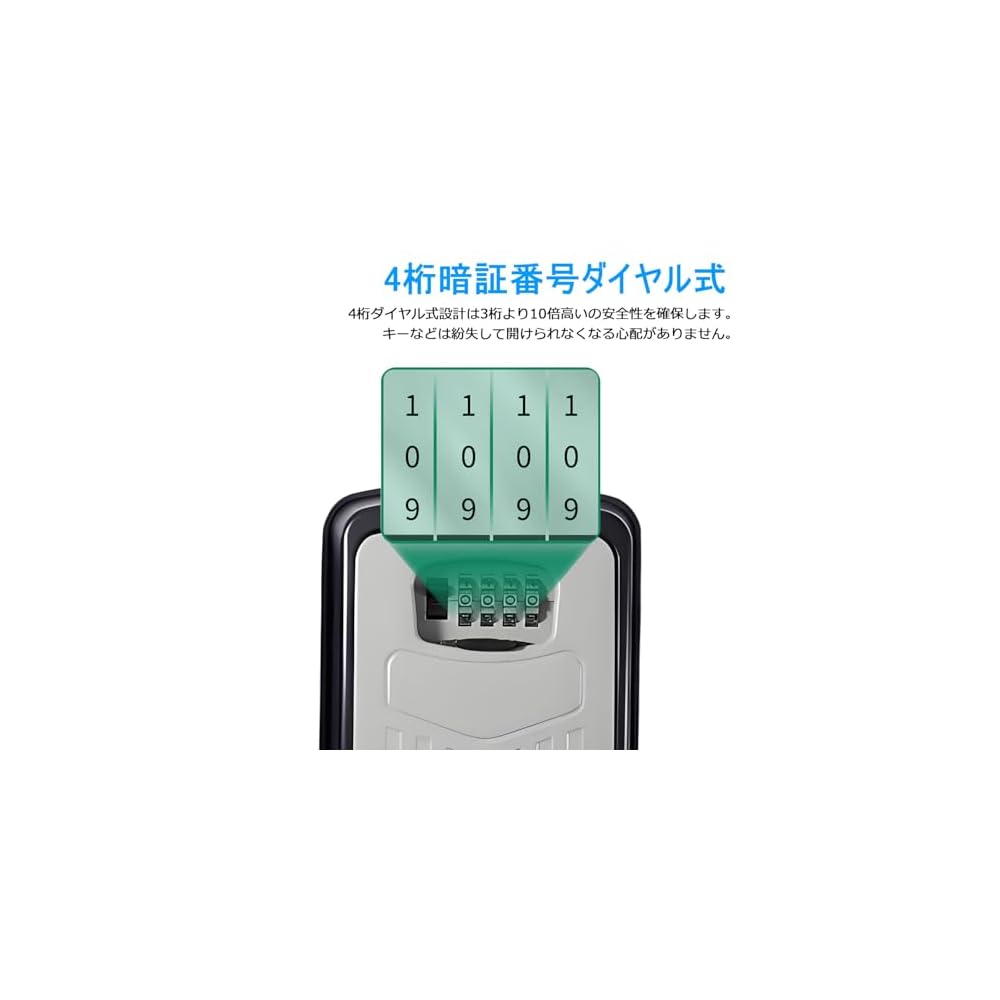 Large Capacity Key Box - C-Timvasion Safe with 4-Digit Combination Lock, Padlock, Key Storage Box,