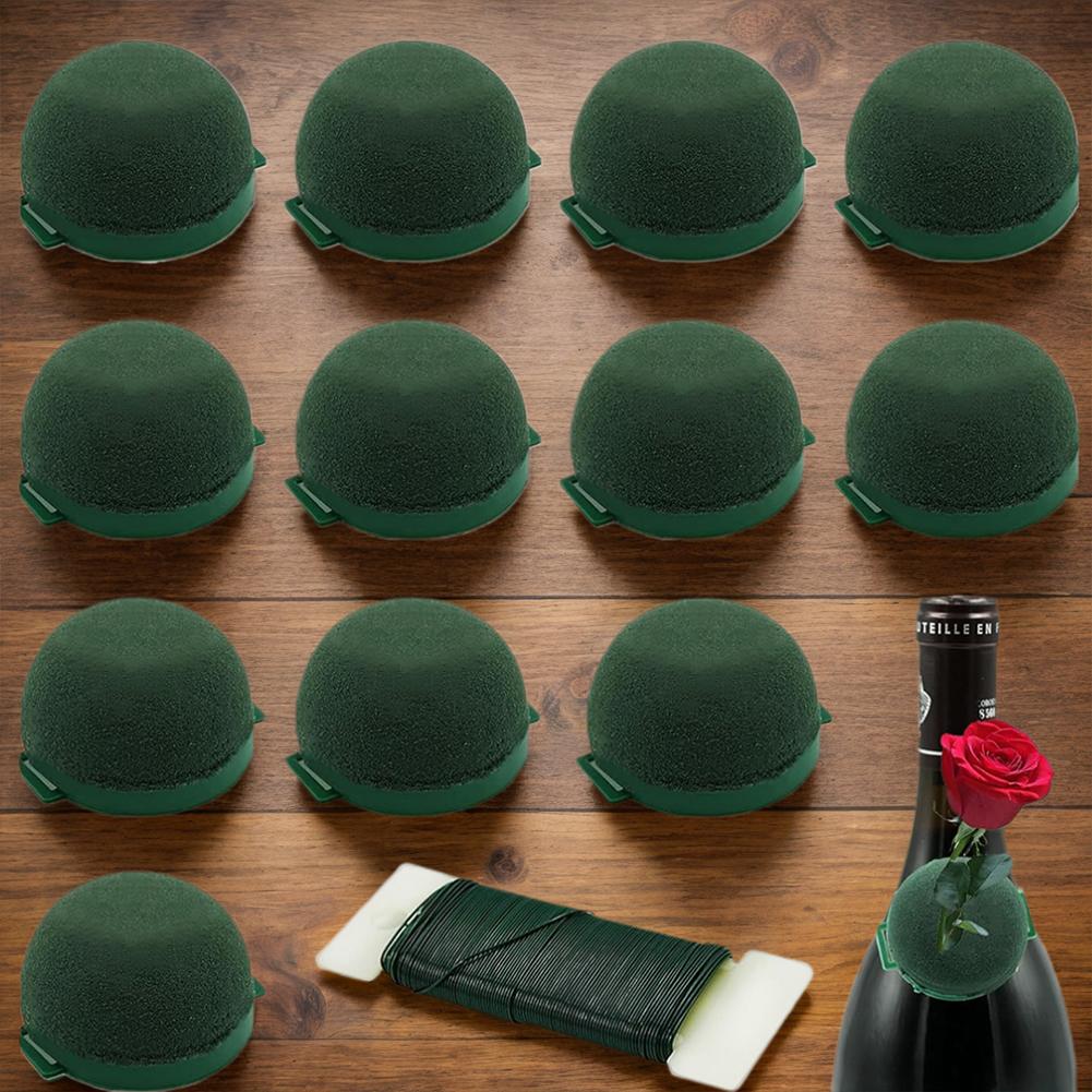 12Pcs Round Floral Foam Mini Flower Foam Holder Keep Flowers Fresh Flower Arrangements Foam Art Craft Supplies