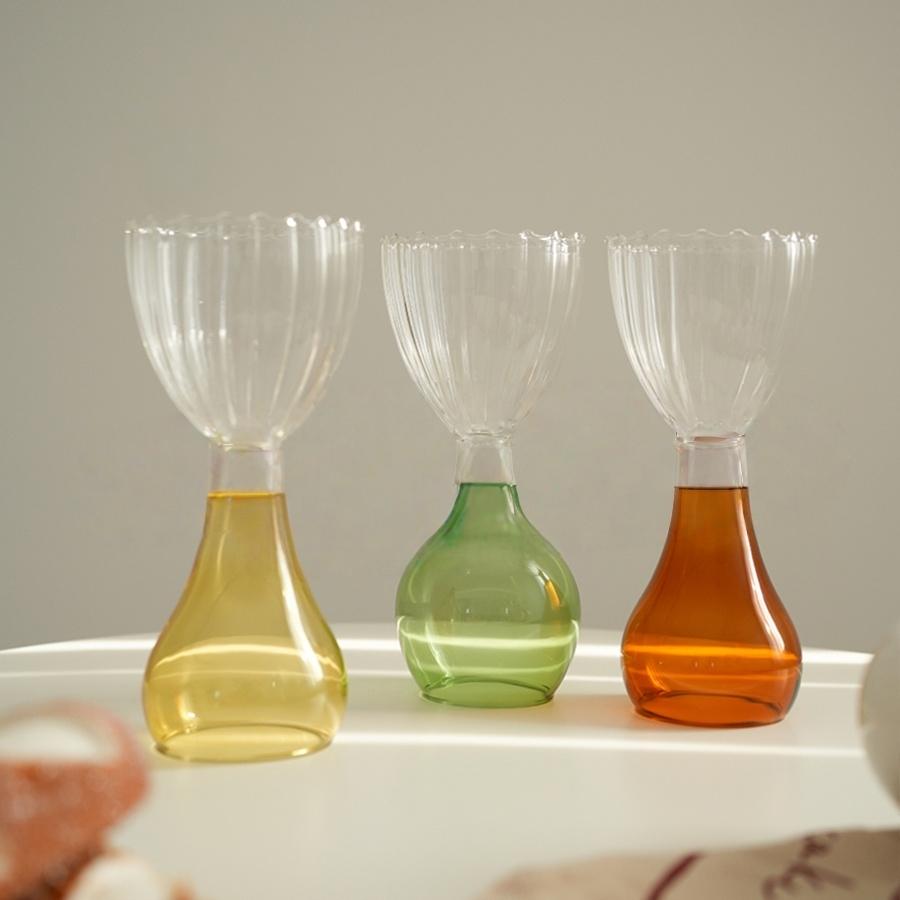 Creative Fruit Shape Champagne Red Wine Glass Household Simple Tall Cocktail Glass Shaped Drink Juice Cup