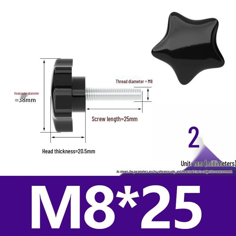 Švestkový květ Hvězdicovitá bakelitová šroubovací rukojeť (M6/M8/M10)