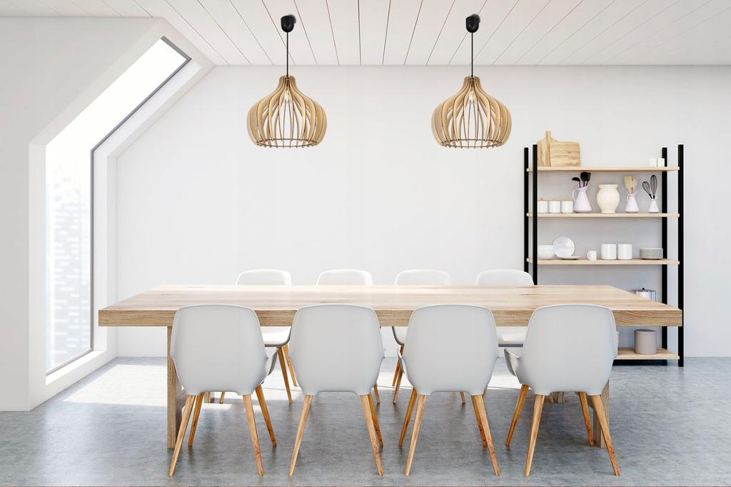 MODERN WOODEN LED CEILING HANGING LAMP