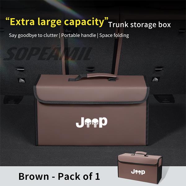 Zcfn1 Car Trunk Storage Box Organizer Foldable Stowing Tidying Bag For Jeep Wrangler Renegade Patriot Grand Cherokee Compass Wagoneer