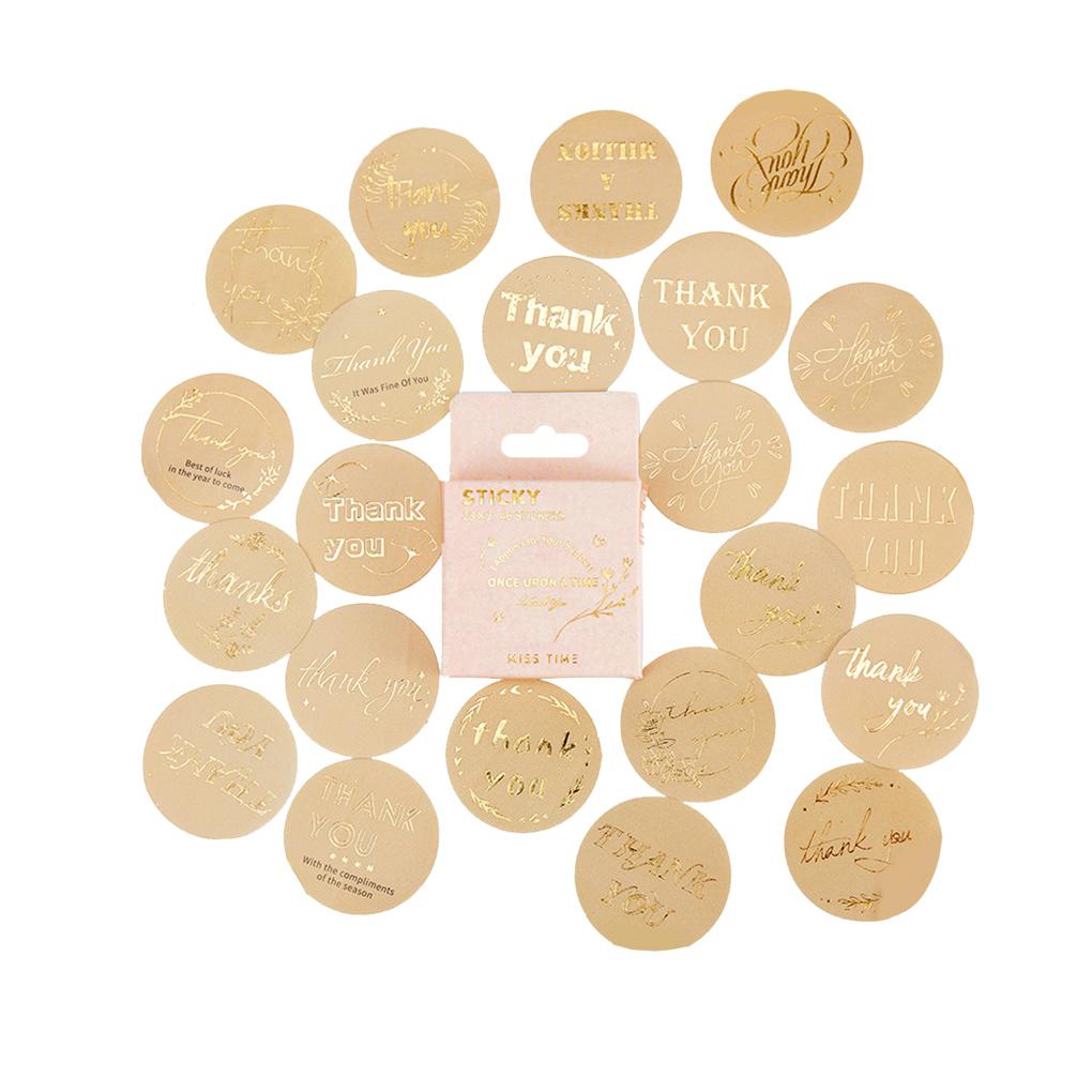 46 Pieces/Set Party Round Paper Sticker Gift Bag Favor Pouch Self Adhesive Label Decoration Packaging Accessories