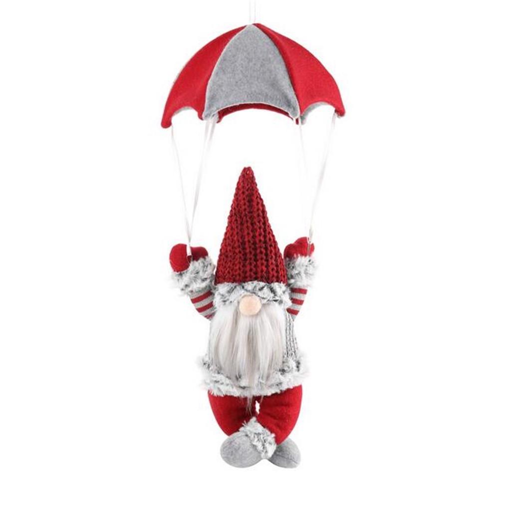Christmas scene decorations christmas faceless skydiving old man parachute