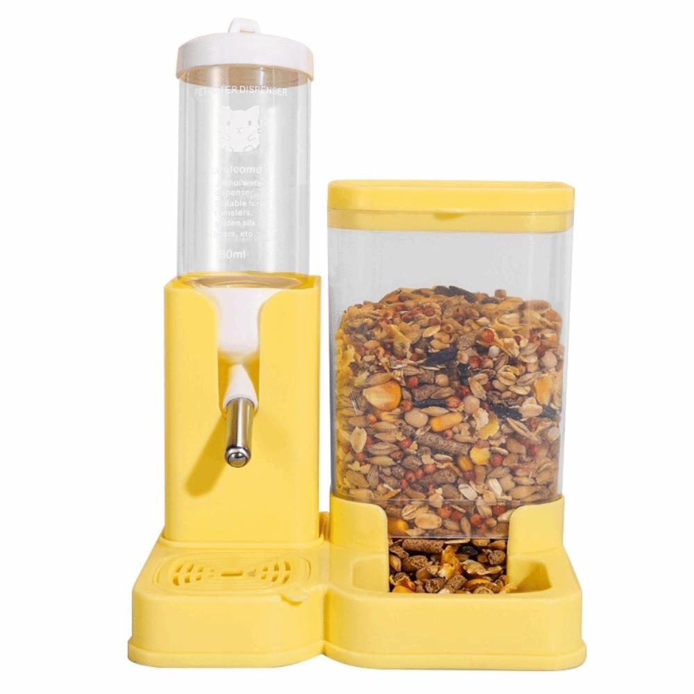 2 IN 1 Design Auto Pet Feeder Large Capacity Rabbit Feeding Tool Small Pet Care