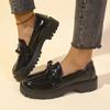 Ladies Shoes 2024 Loafers Women's High Heels Classics Office & Career Pumps Women Bow Tie Round Toe Med Heel Slip On Shoes Women