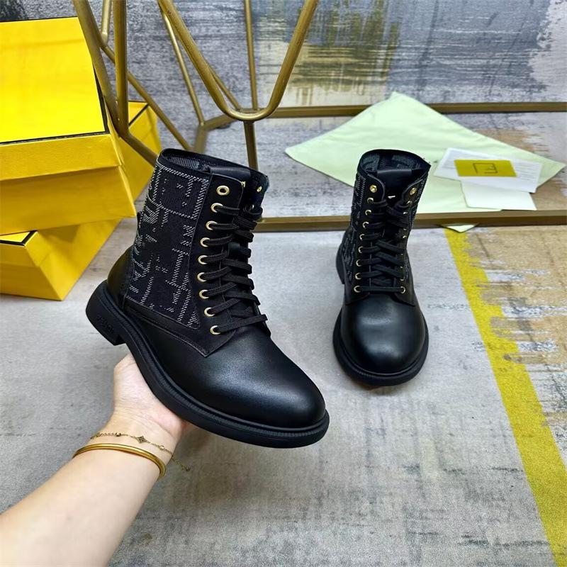 2025 leather version autumn and winter boots women s alphabet round head thick heel Martin boots casual medium and short boots women 42 customized code is non-refundable