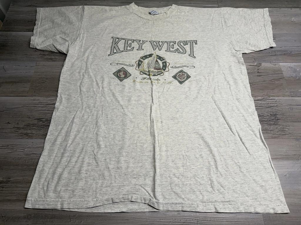 Vintage Key West Florida T-Shirt Distressed Nautical Sailboat Graphic Size 3XL