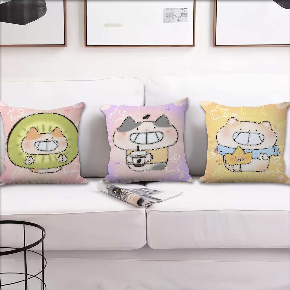 Cartoon Kitten Couple Cute cushion cover Pillow Cover Decoration Room Home Sofa living Office Car Nordic Simplicity