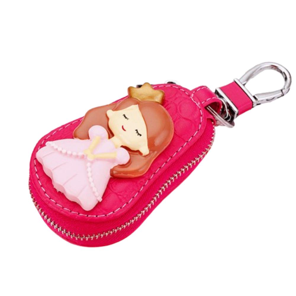 

PU Leather Car General Key Case Anti-Wear Key Protective Case Princess Car Key Bag Female Style 4