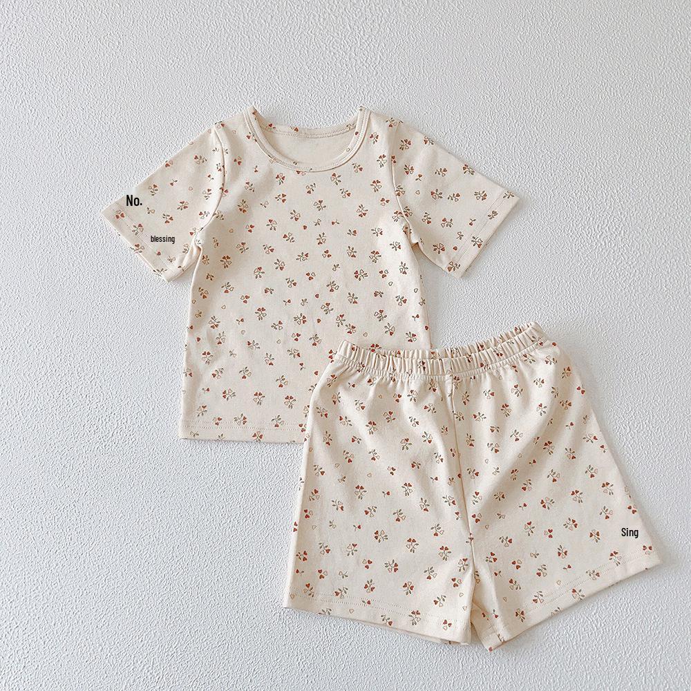 XG Kids' Summer Cotton Pajama Set - Short Sleeve Homewear for Children