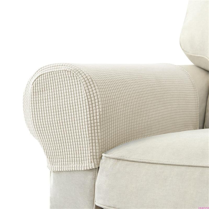 Pack of 2 Luxurious Sofa Armrest Covers Soft and Thick Chair Arm Protectors, Universal Fit,Elastic Armrest Covers