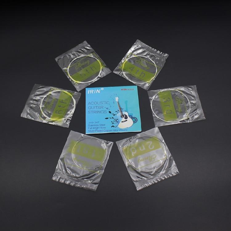 6 Pièces Cordes pour Guitare Folk Cordes d'Acier pour Guitare Acoustique Puissantes et Durables