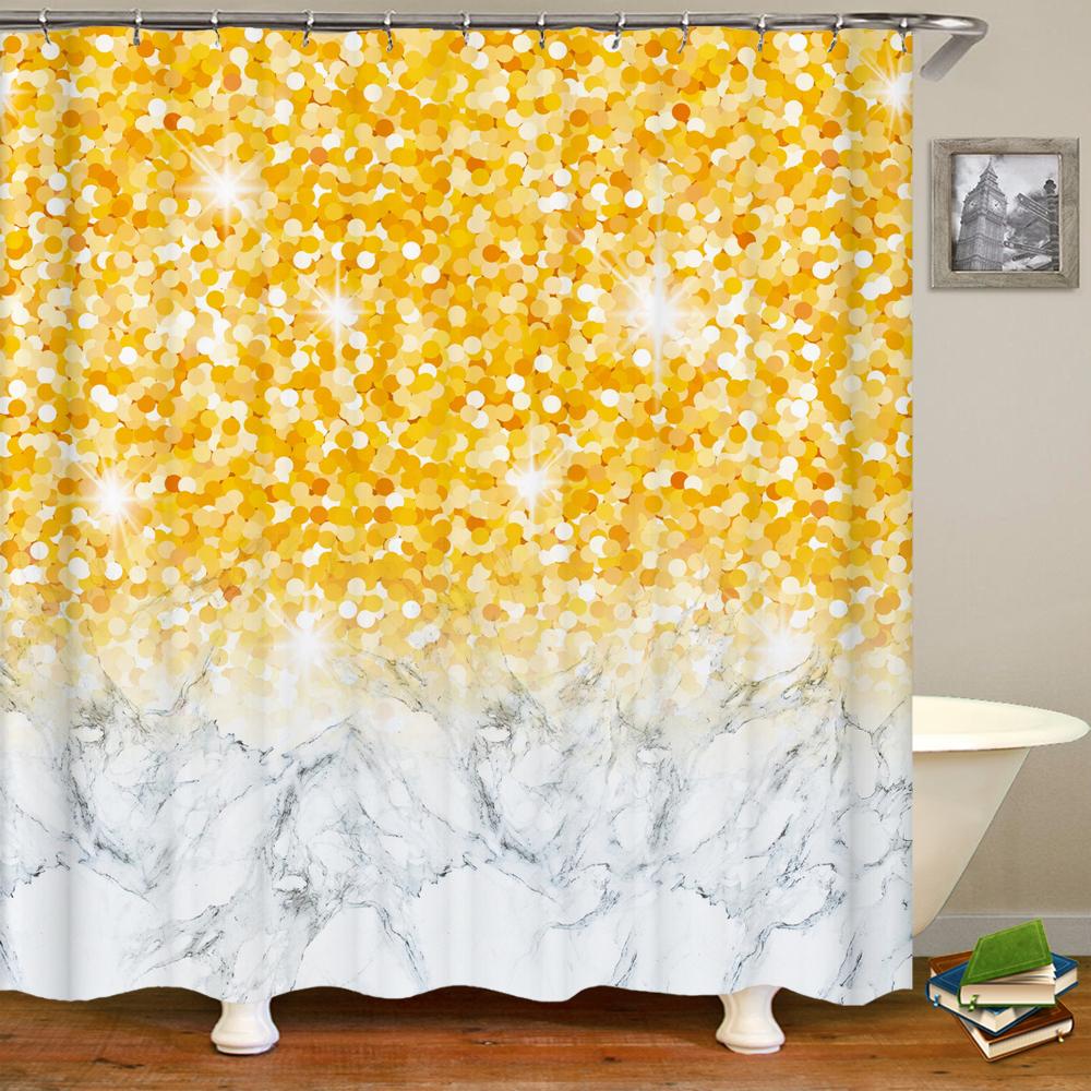 Shiny Dream Printed Shower Curtain Mildew Waterproof Curtain With Hook Bathroom Decorative Curtain 3D Shower Curtains 240*180Cm