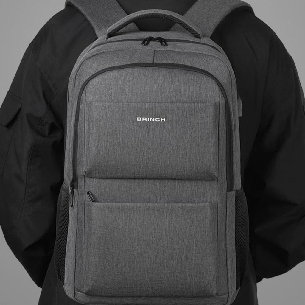 BRINCH Laptop Backpack 14-16 Inch Business Travel Commuter Compatible with Apple Huawei Dark Gray