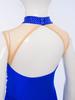 Girls Lyrical Performance Dress Sleeveless Sparkling Sequins Top And Color Block Side Split Skirt