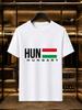 2026 New Arrival 100 Cotton Tshirt Hungary Hun National Flag Letter Print Crew Neck Casual Short Sleeve