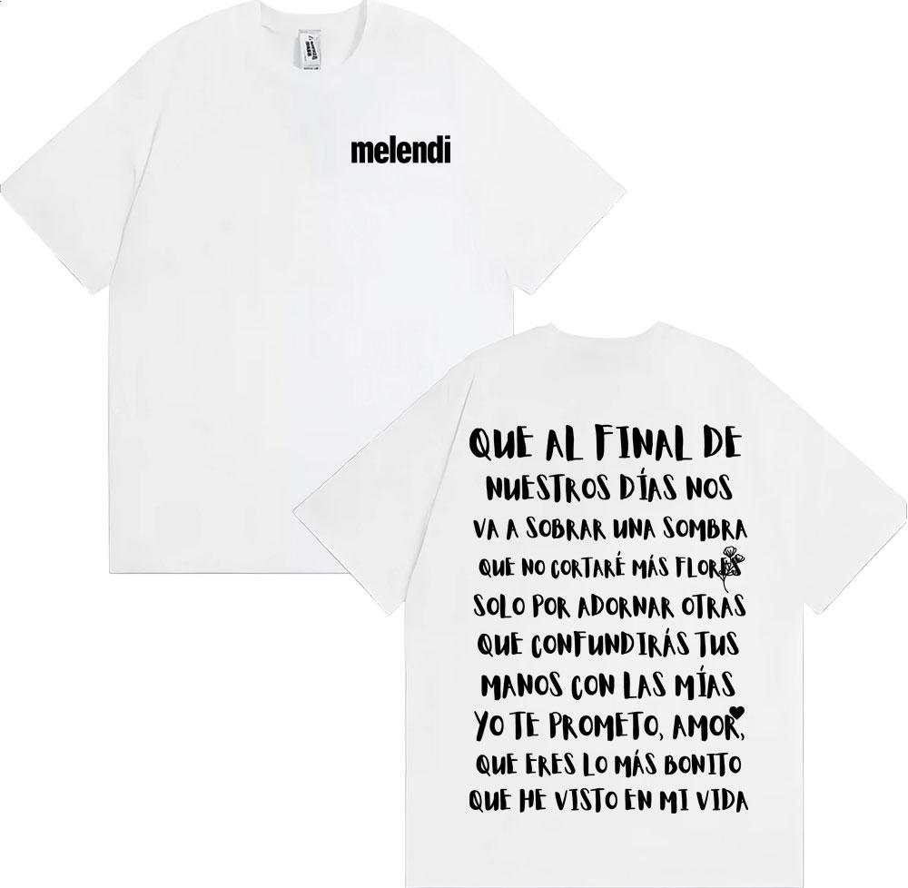 Rapper Melendi Jardín Con Enanitos Lyrics Graphic Tshirt Men Clothing Harajuku Trend Punk Tshirt Oversized Short Sleeve T Shirt
