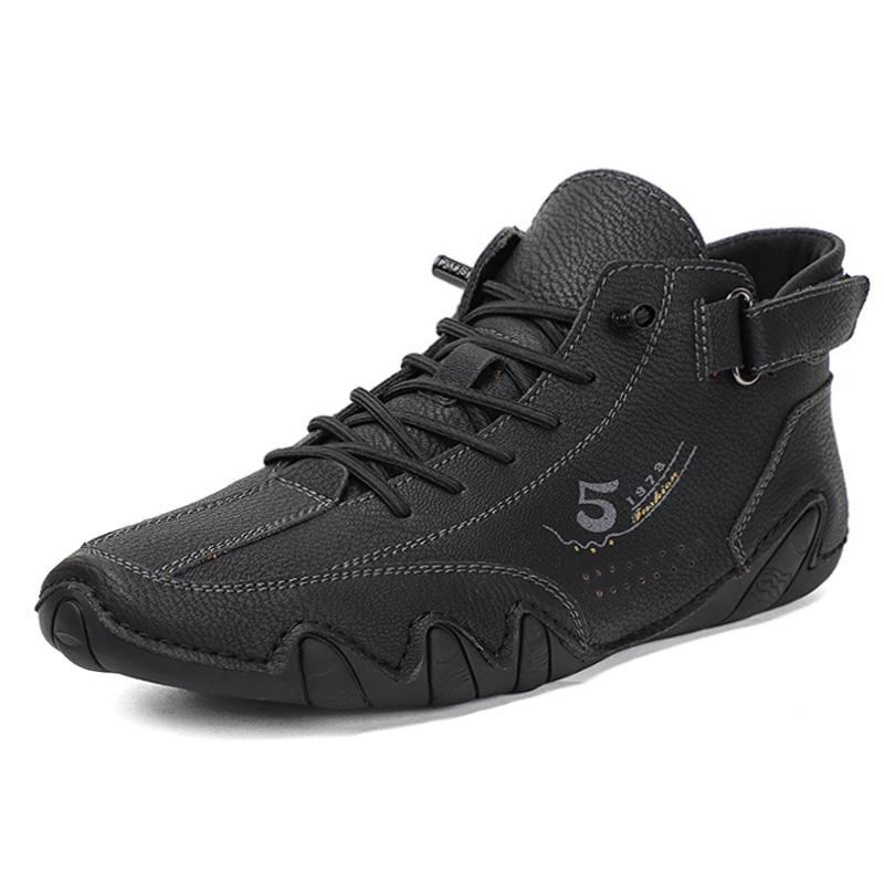Handmade Casual Men Boots Split Leather Autumn Ankle Boots Plus Size 38-48 Leisure Sneakers For Male Hombres Botas