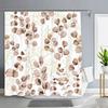 Green Plants Eucalyptus Leaves Shower Curtain Natural Watercolour Leaves Tropical Botanical Patterns Bath Curtain Bathroom Decor