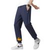 Cailin Kailun Easy Adjustable Plus Casual Navy Ribbed Size L Men's Pants, Drapey, Stretch, Drawstring, Sizes, Velvet-Added, Pants, Spring, Autumn,