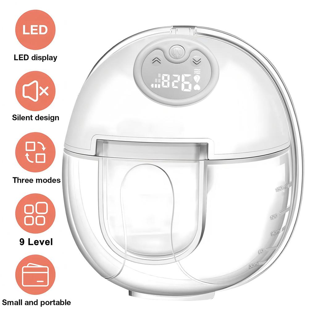 Wearable Wireless Breast Pump Breast Massage Lactagogue New Upgraded Electric Breast Pump Hand Free and BPA-free