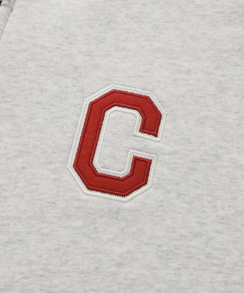 COVERNAT C Logo Hoodie Zip-Up Oatmeal