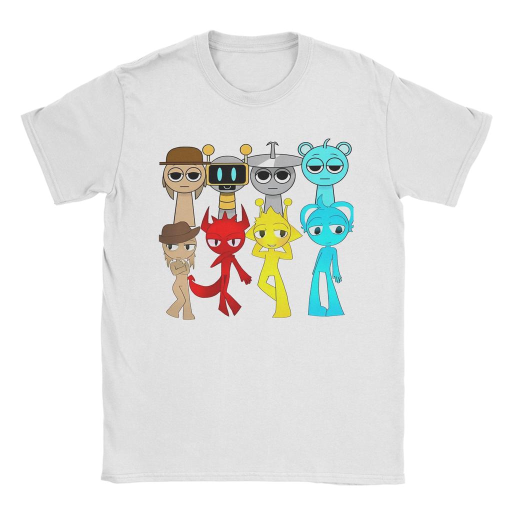 Sprunki T Shirt For Men Women Cotton Tops Novelty  O-neck Short Sleeve