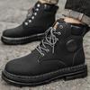 Winter Men's Shoes Warm Men Cotton Shoes Padded Thick Fleece Ankle Boots Lace Up Comfortable Men Boots Wear Resistant