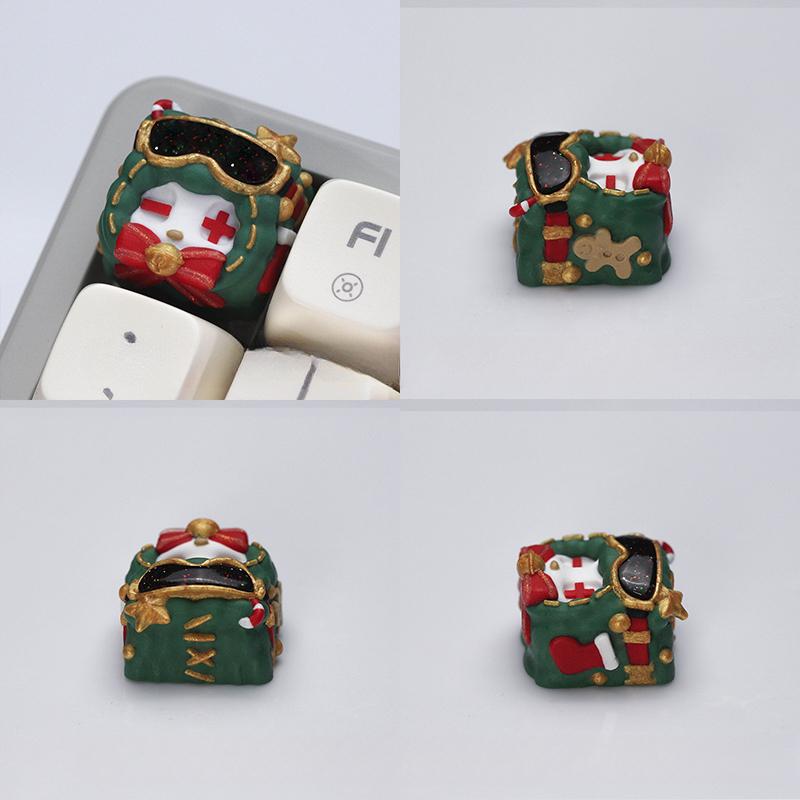 MiFuny Pilot Keycaps Originality 3D Resin Kawaii Keyboard Caps Cartoon Handmade Anime Key Caps for Mechanical Keyboards Gift
